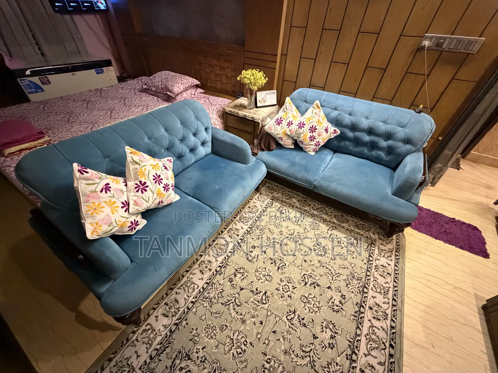 Luxury Sofa Blue Colour