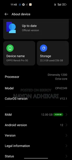 Oppo Reno 256 GB Blue