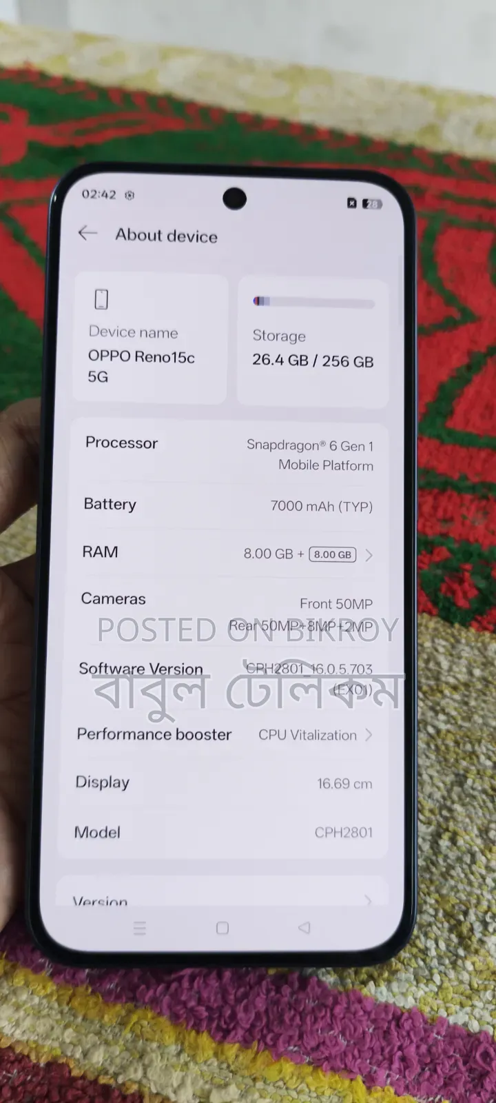 Oppo Reno15 5G 256 GB Blue