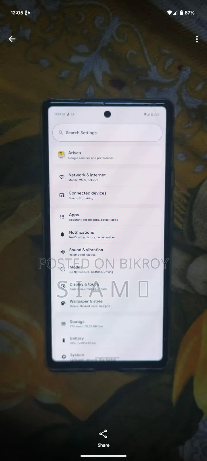 Google Pixel 6a 128 GB Black