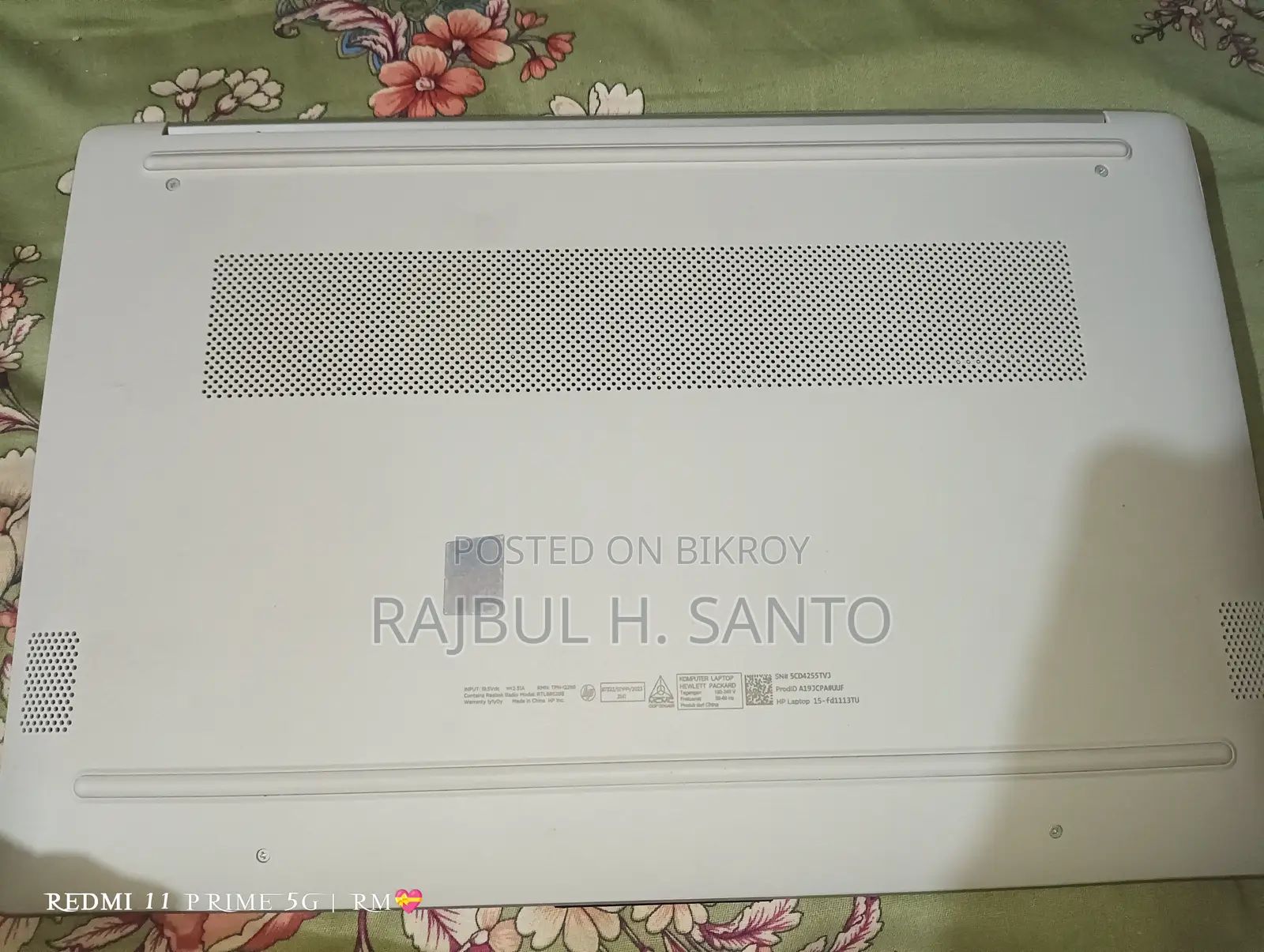 Laptop HP 15-fd0290ns 8GB Intel Core i5 SSD 512GB