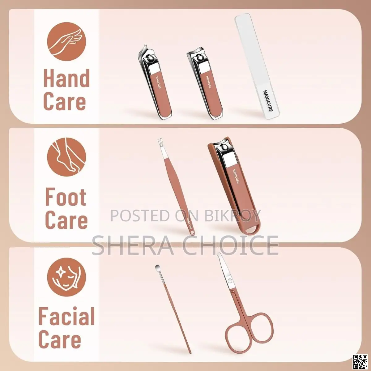 8-piece Manicure Pedicure Kit – Professional Nail Care Set