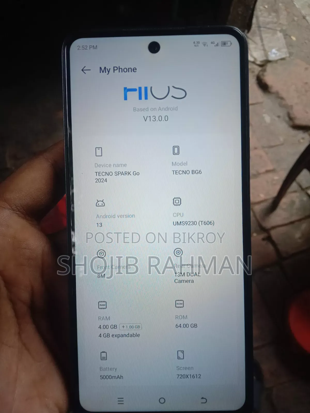 Tecno Spark Go 64 GB Black
