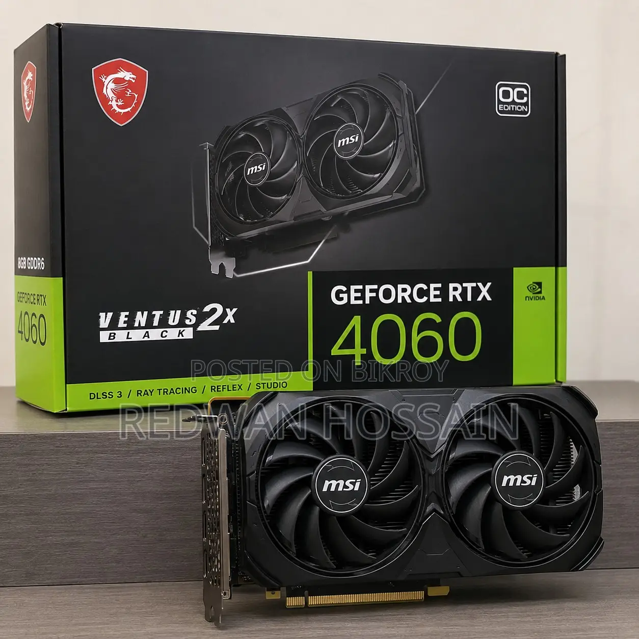 Msi Geforce RTX 4060 Ventus 2x Black 8g Oc 8gb Graphics Card