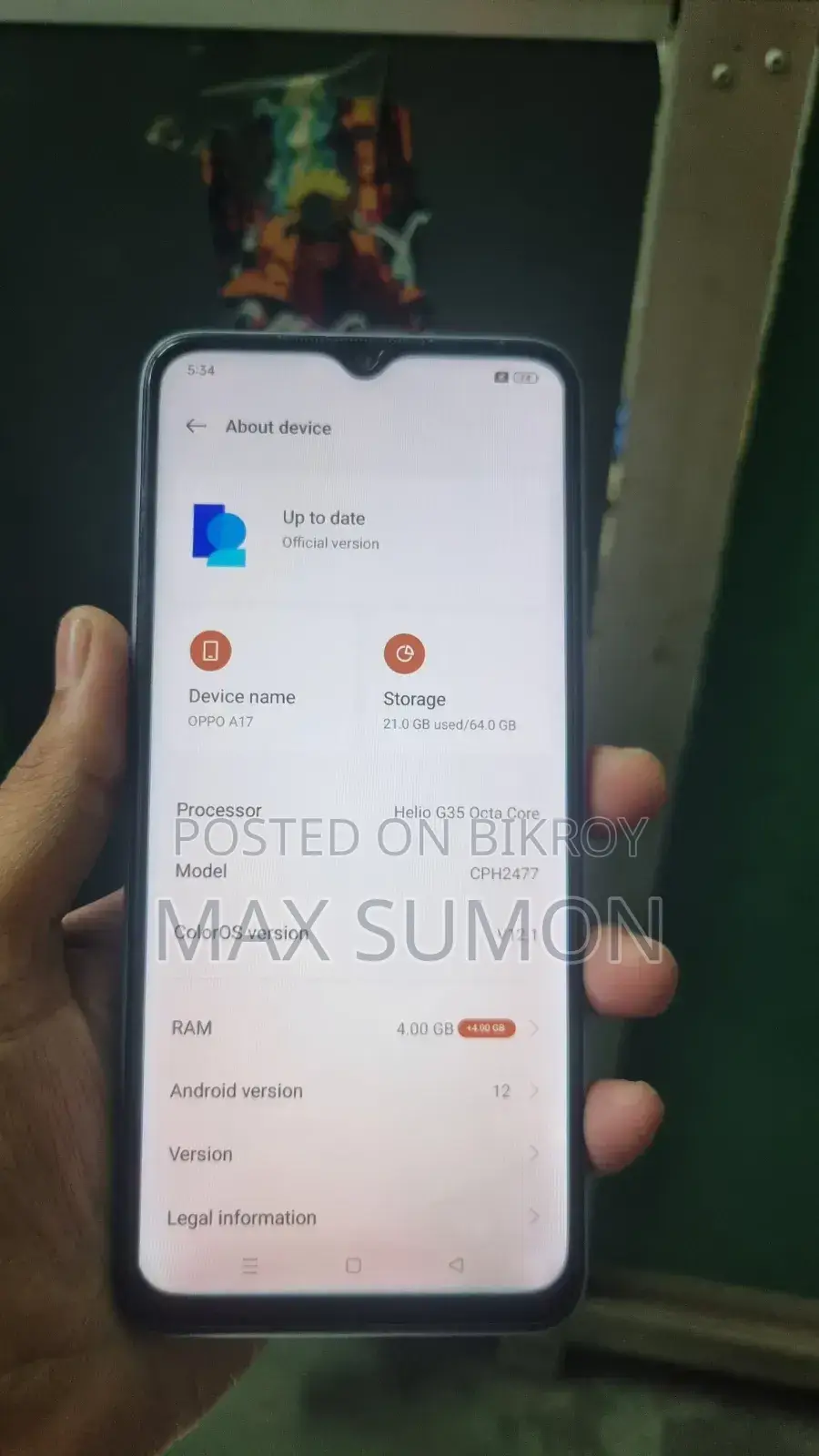 Oppo A17 64 GB Blue