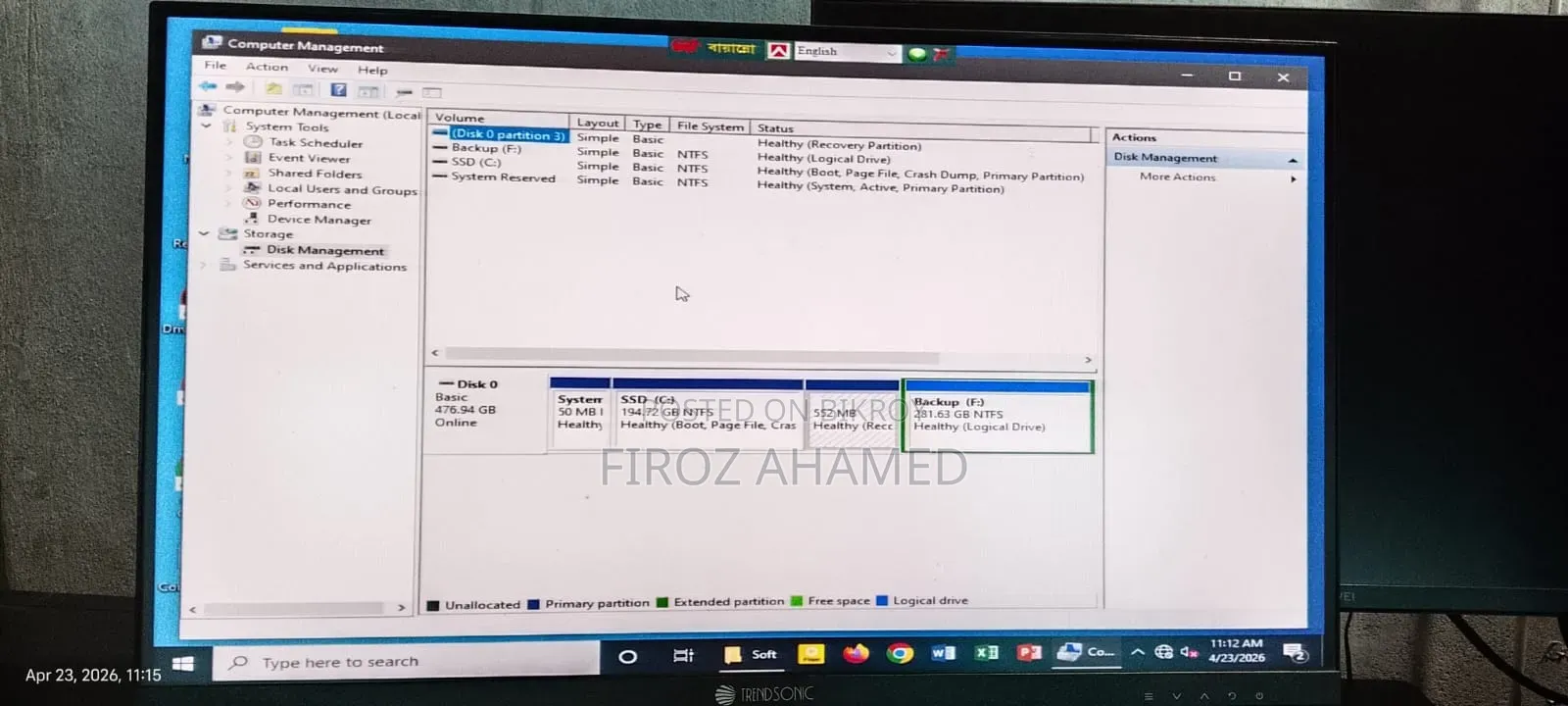 Desktop Computer 8GB Intel Core I7 SSD 500GB