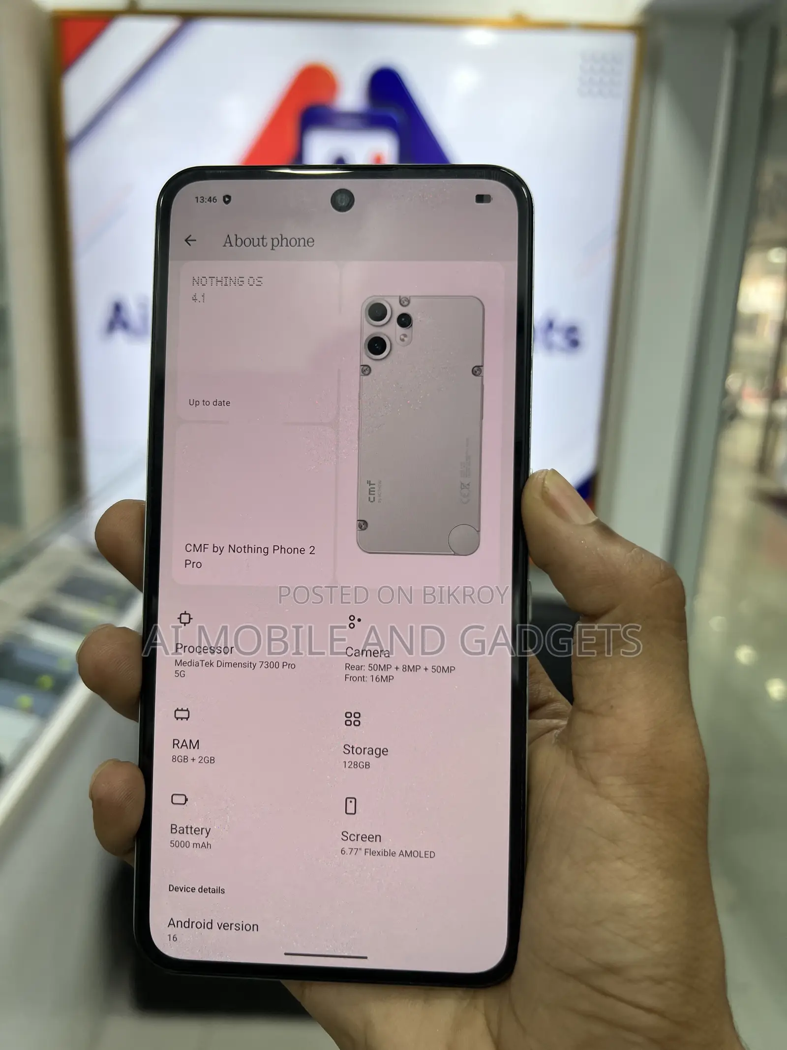 নাথিং ফোন সিএমএফ ফোন ২ প্রো ১২৮ জিবি সিলভার