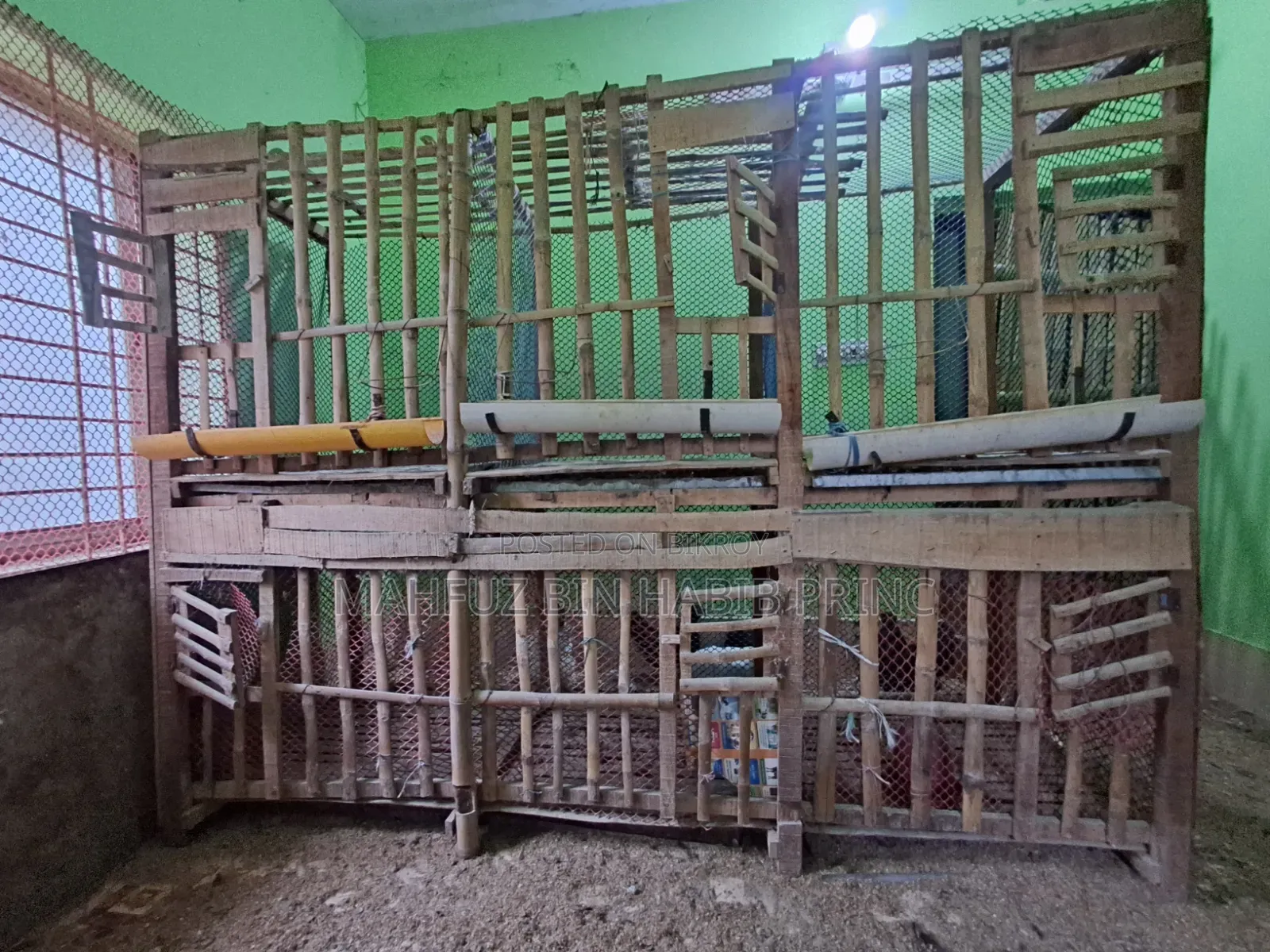 Large cage for raising chickens