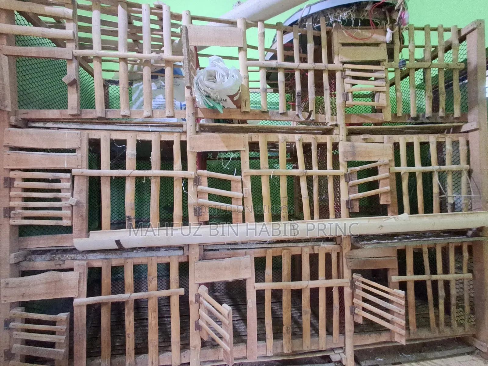 Large cage for raising chickens