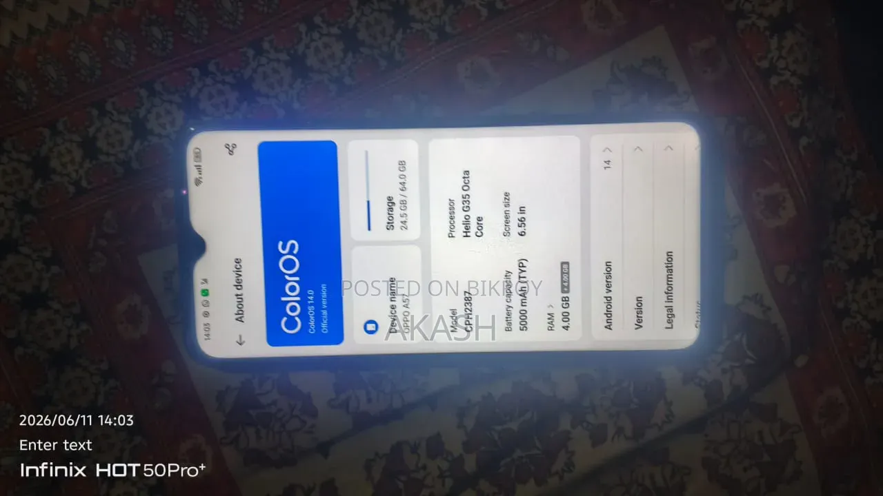 Oppo A57e 64 GB Black