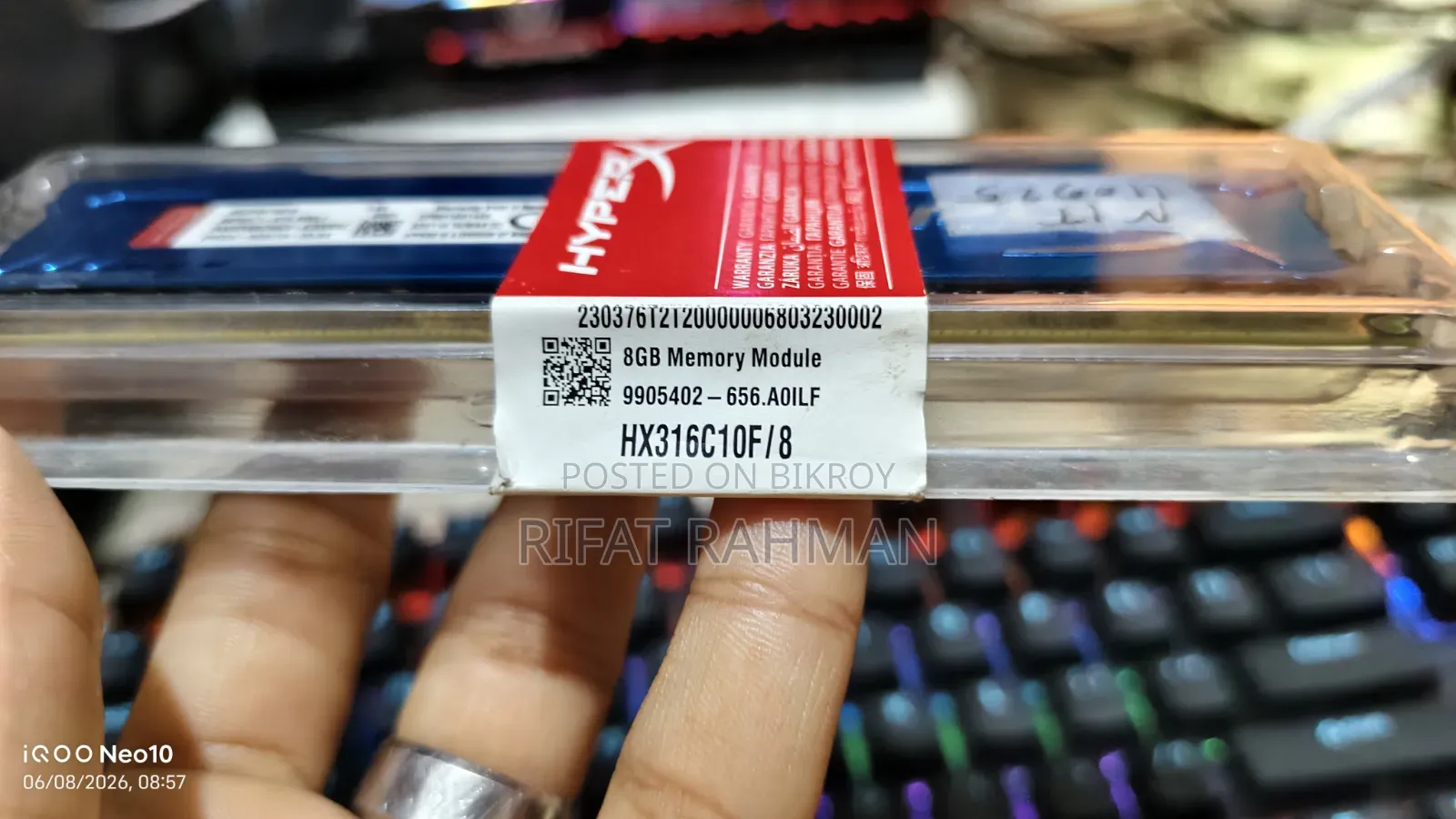Hyperx Fury Blue Ddr3 Desktop Ram