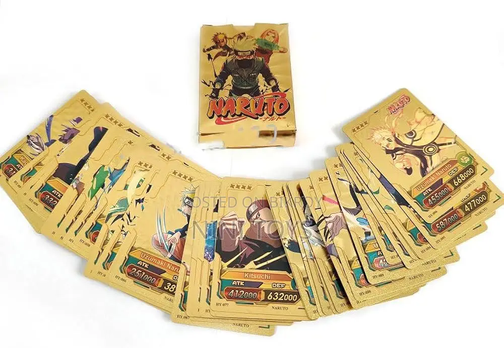 10 Pc Naruto Gold Card