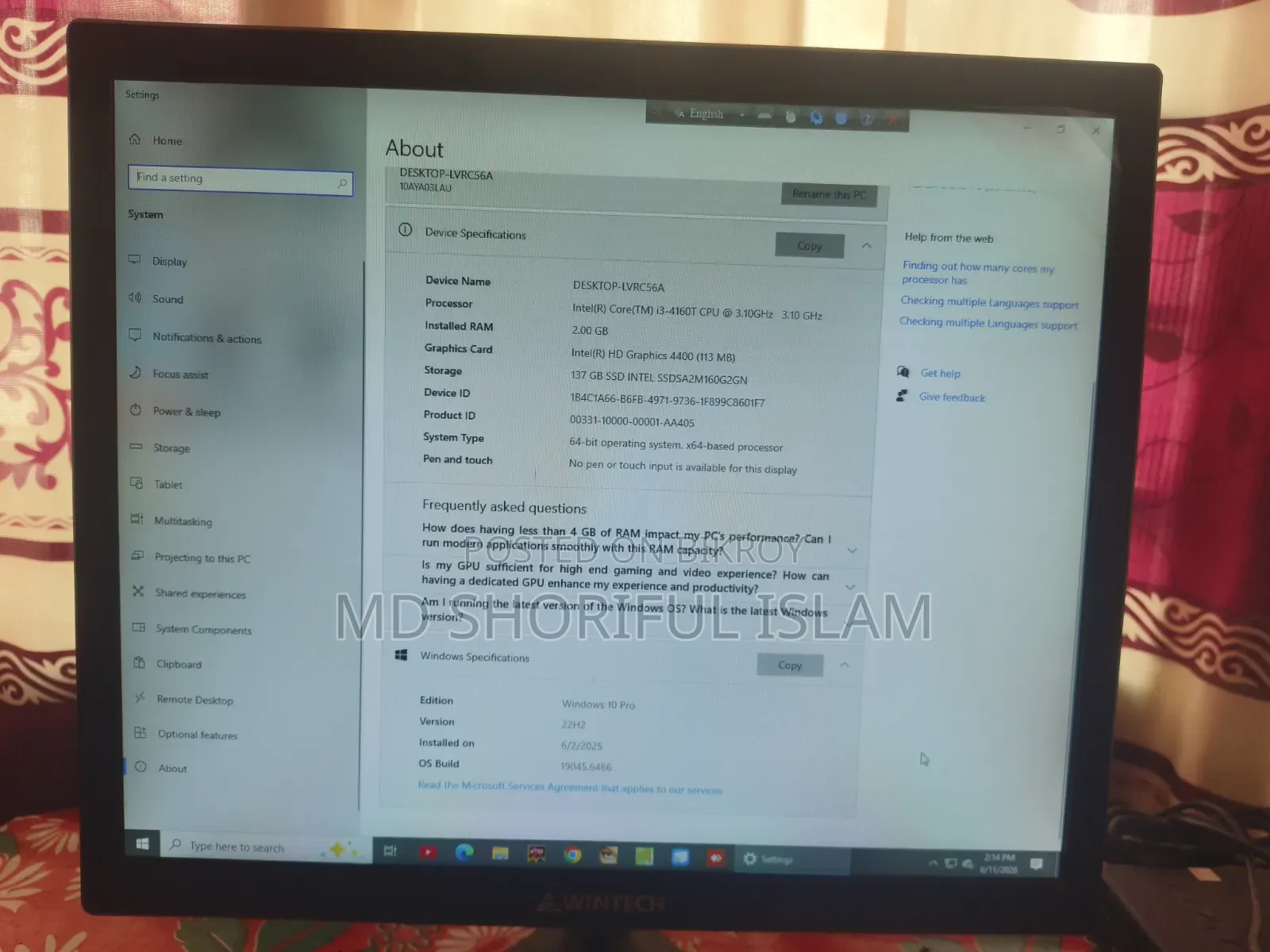 Lenovo ThinkCentre M910 SFF 2GB Intel Core I3 SSD 128GB