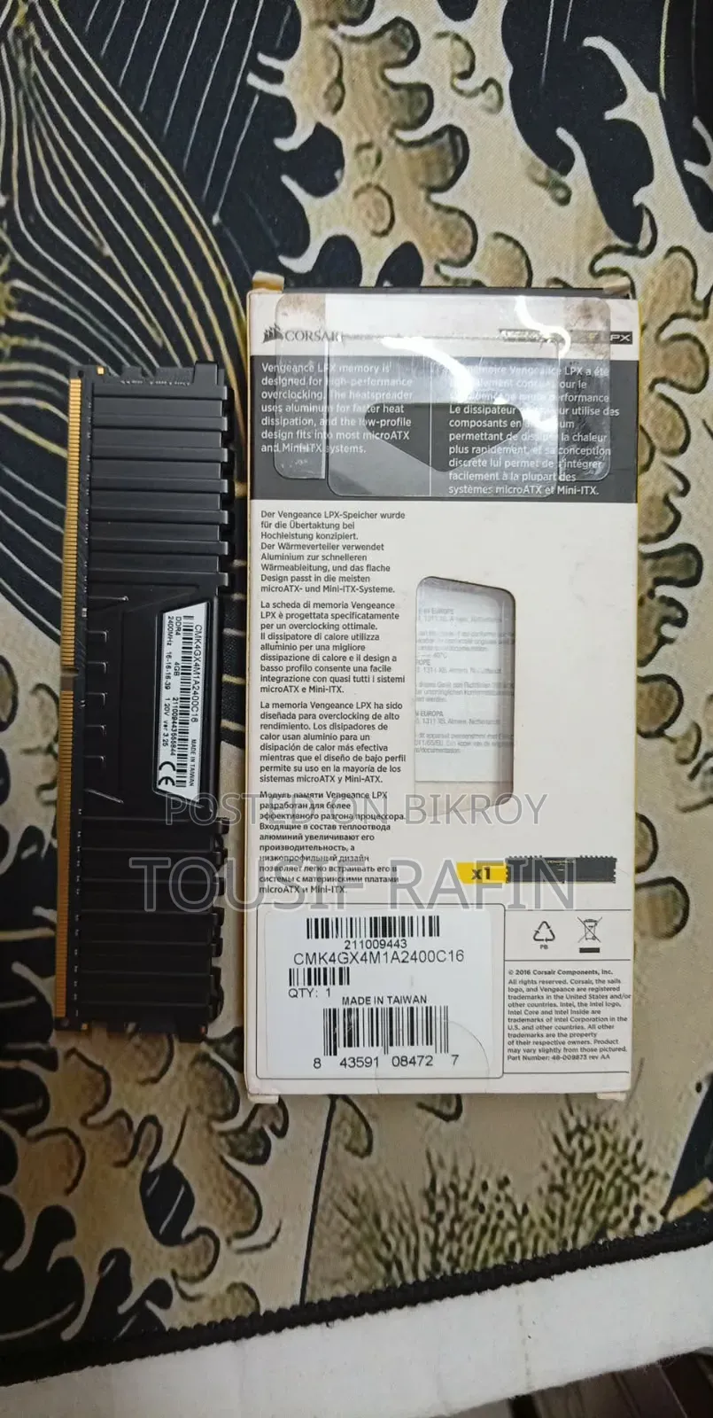 Corsair Ddr4 4gb 2400mhz Ram