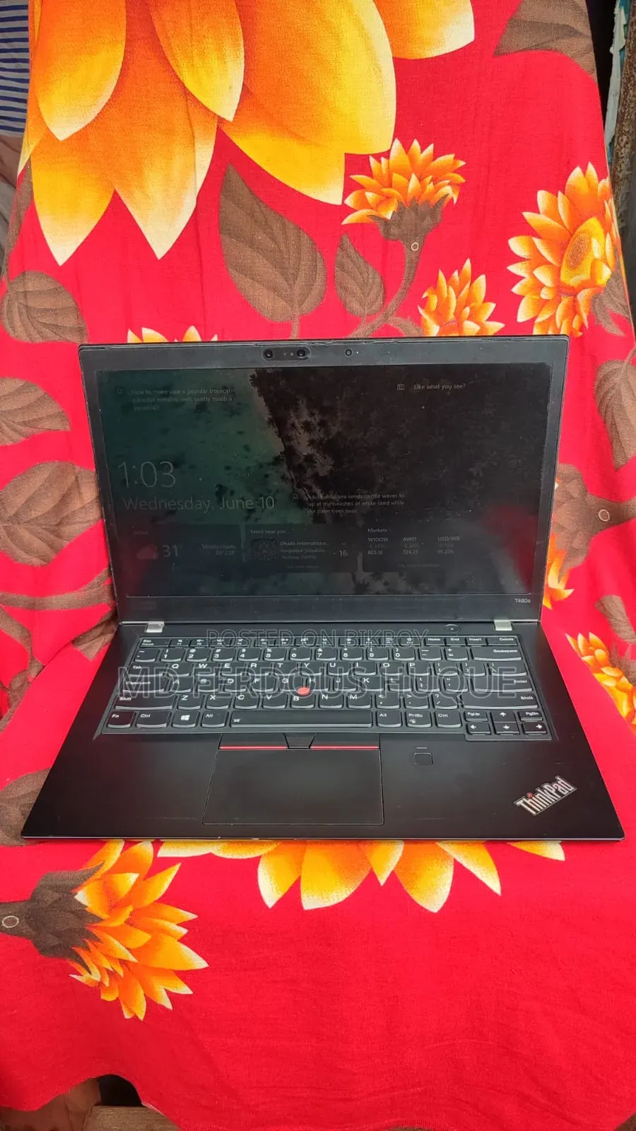 Laptop Lenovo ThinkPad T480s 8GB Intel Core I7 SSD 256GB