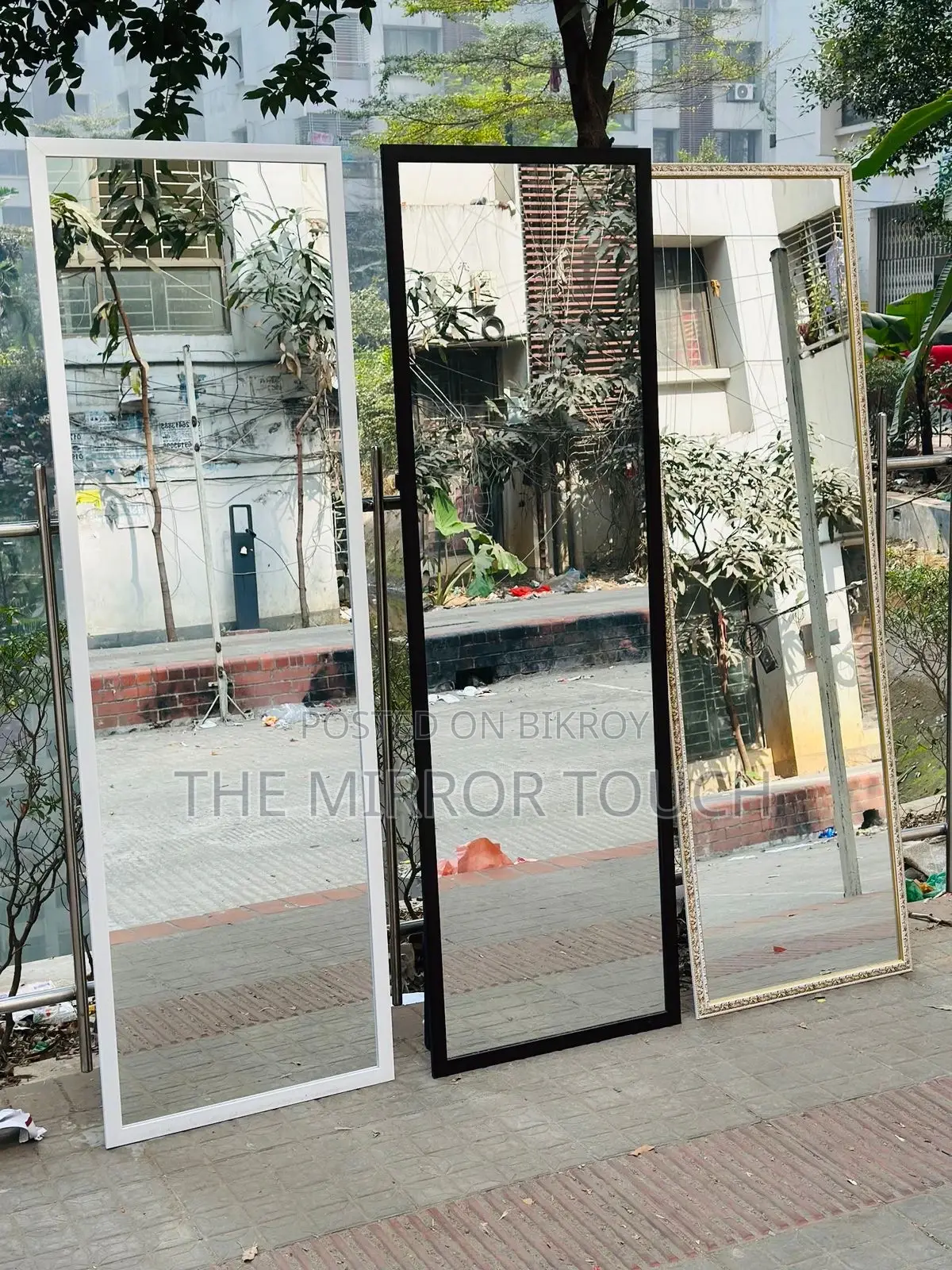 Aluminum Stand Mirror