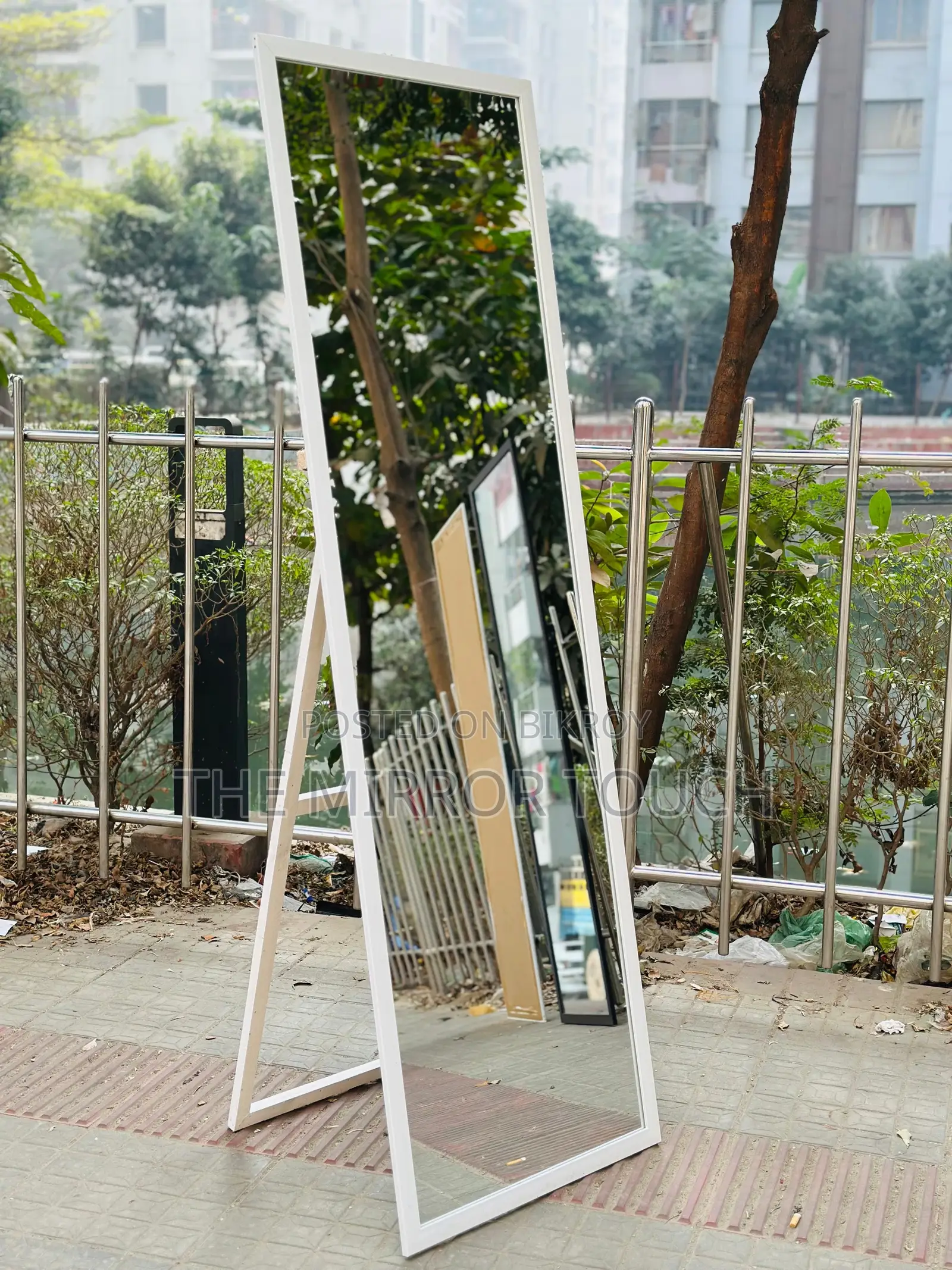 Aluminum Stand Mirror
