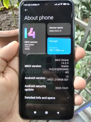Xiaomi Redmi Note 10 64 GB Blue