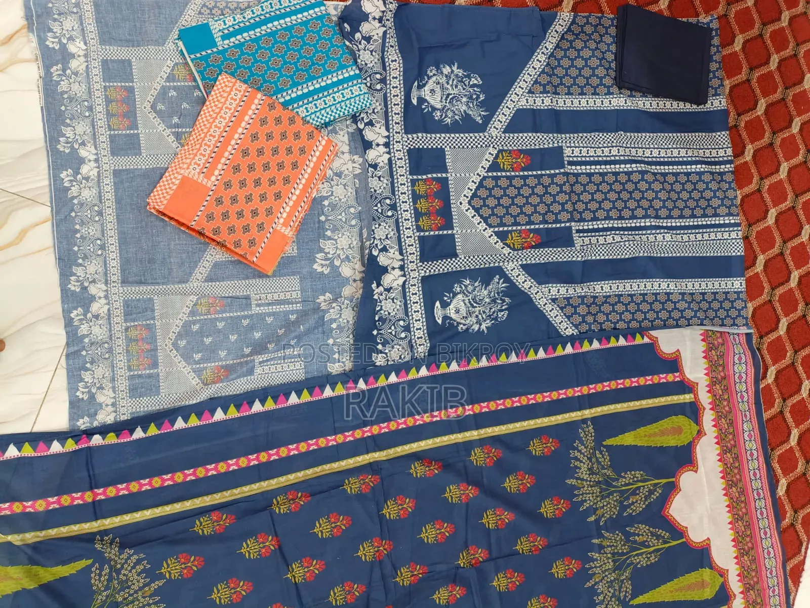 Three-piece fabric Jamdani fabric A Quality