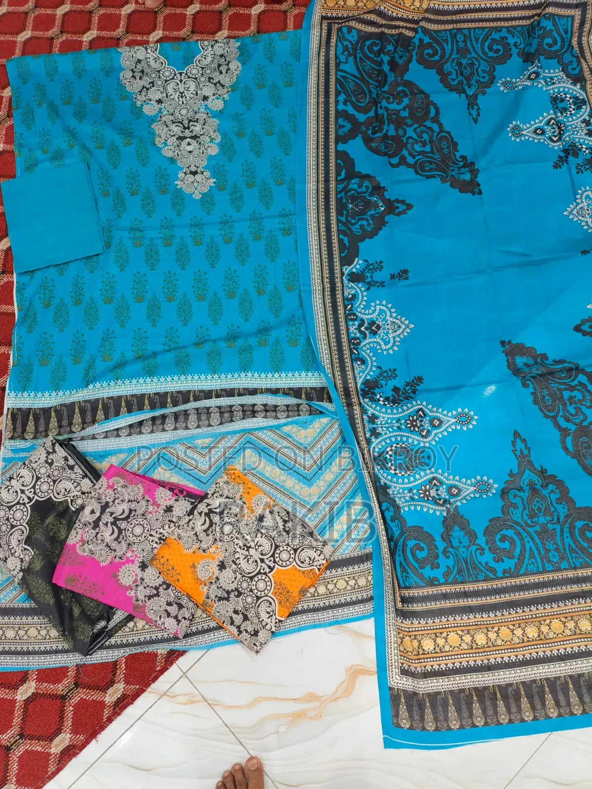 Three-piece fabric Jamdani fabric A Quality