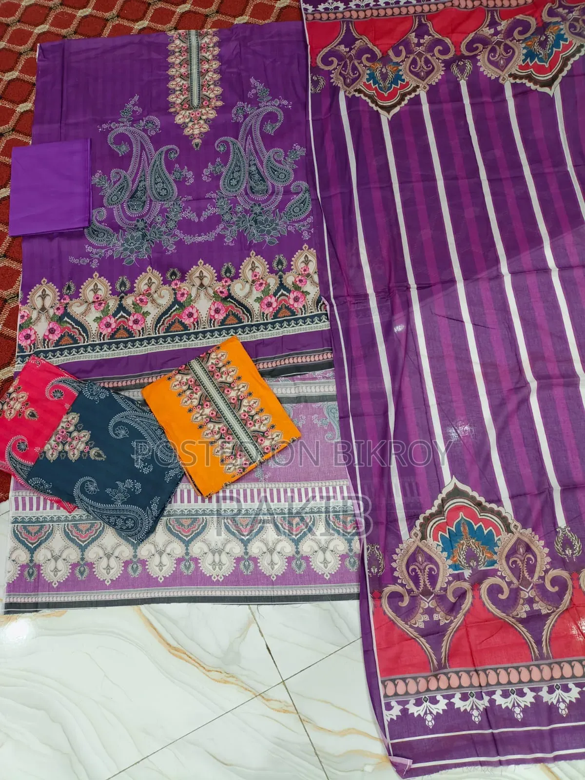 Three-piece fabric Jamdani fabric A Quality