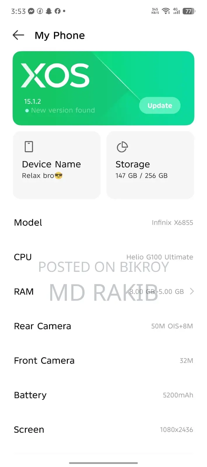 Infinix Note 50 Pro 256 GB Silver