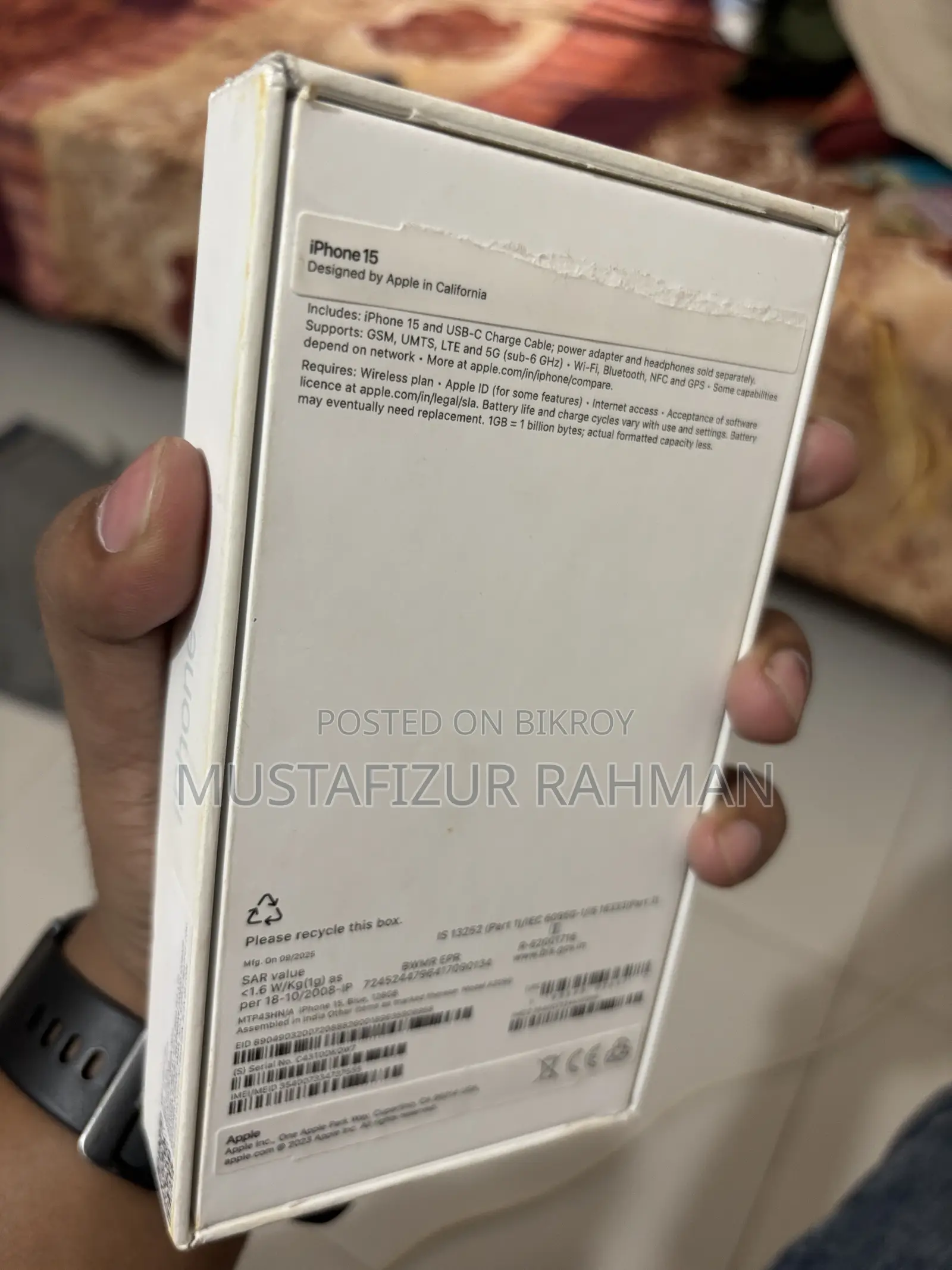Apple iPhone 15 128 GB Blue