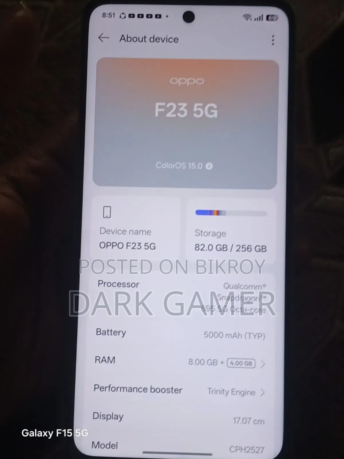 Oppo F23 256 GB Gold
