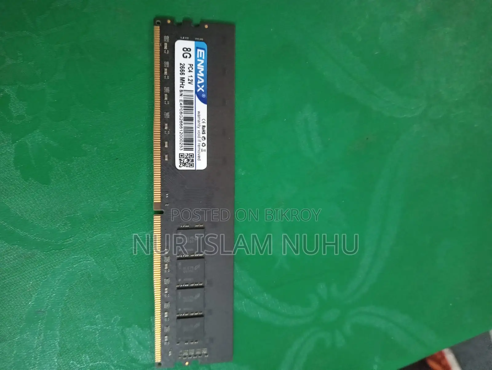 8 Gb Ram DDR 4 -2666 MHZ