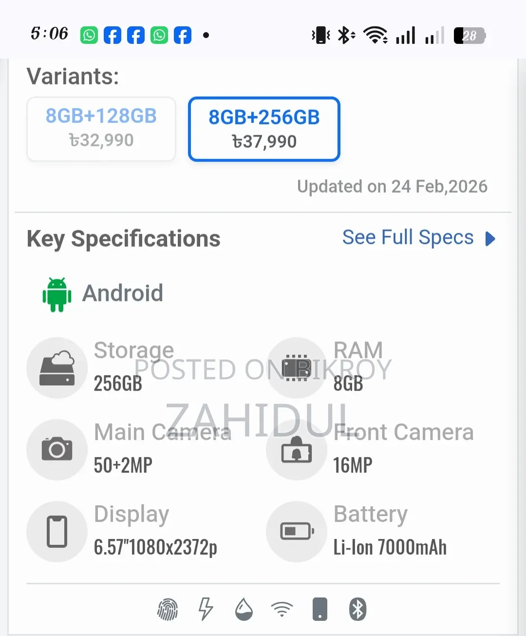 Oppo A6 Pro 256 GB Rose Gold