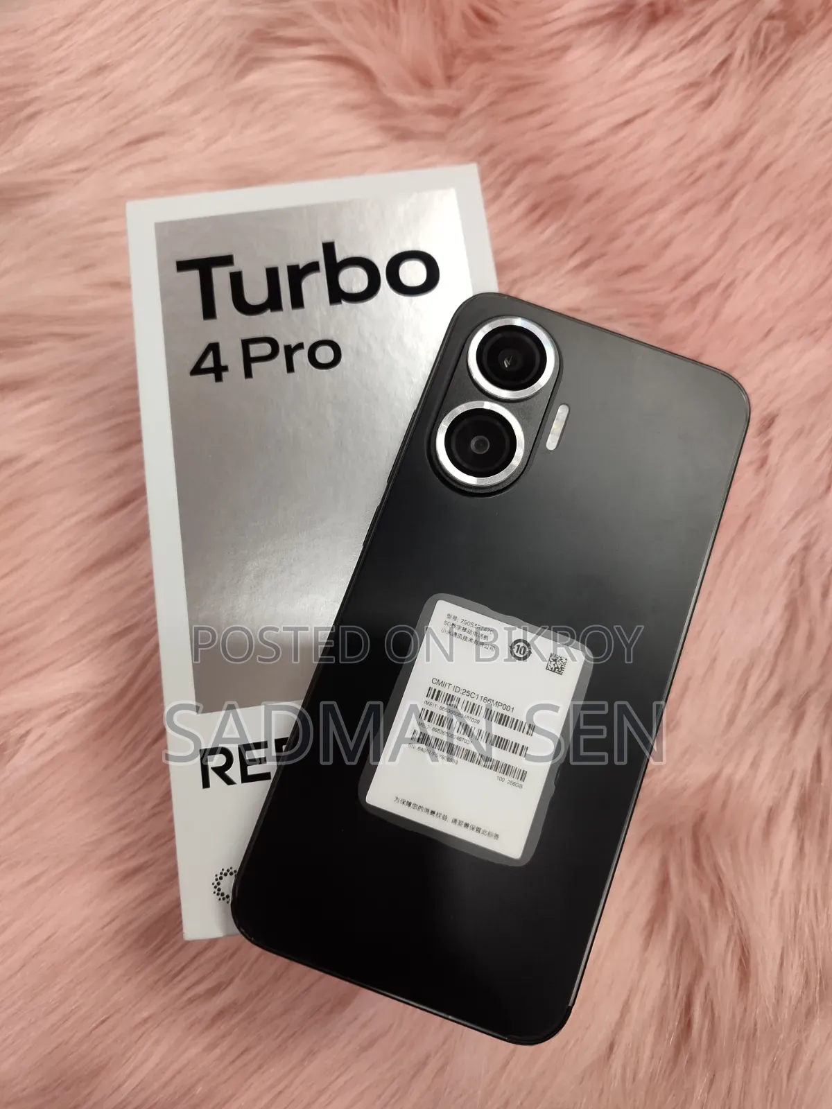 নতুন Xiaomi Redmi Turbo 4 Pro ২৫৬ জিবি কালো