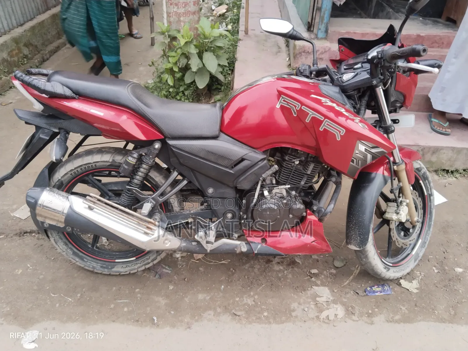 TVS Apache RTR 160 2V 2019 Red