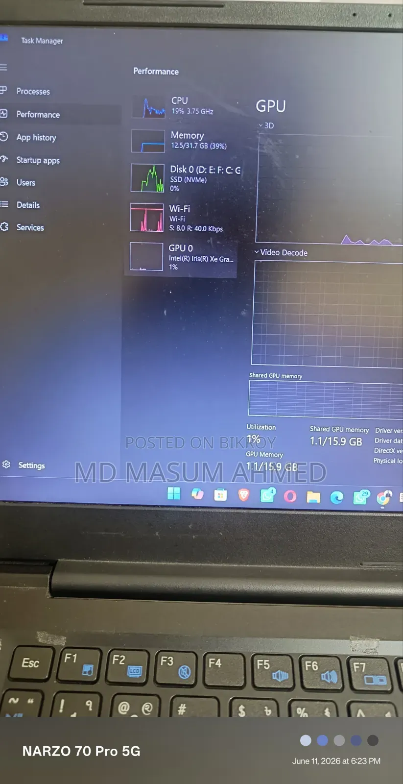 New Laptop 32GB Intel Core i5 SSD 1TB
