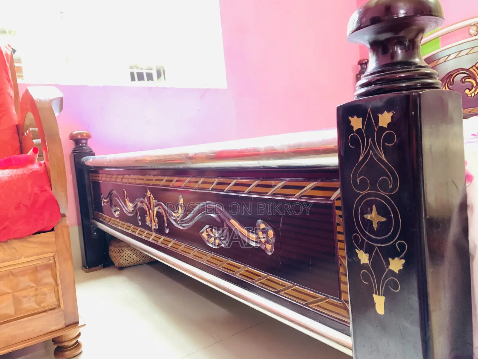 Steel and Wooden Bed