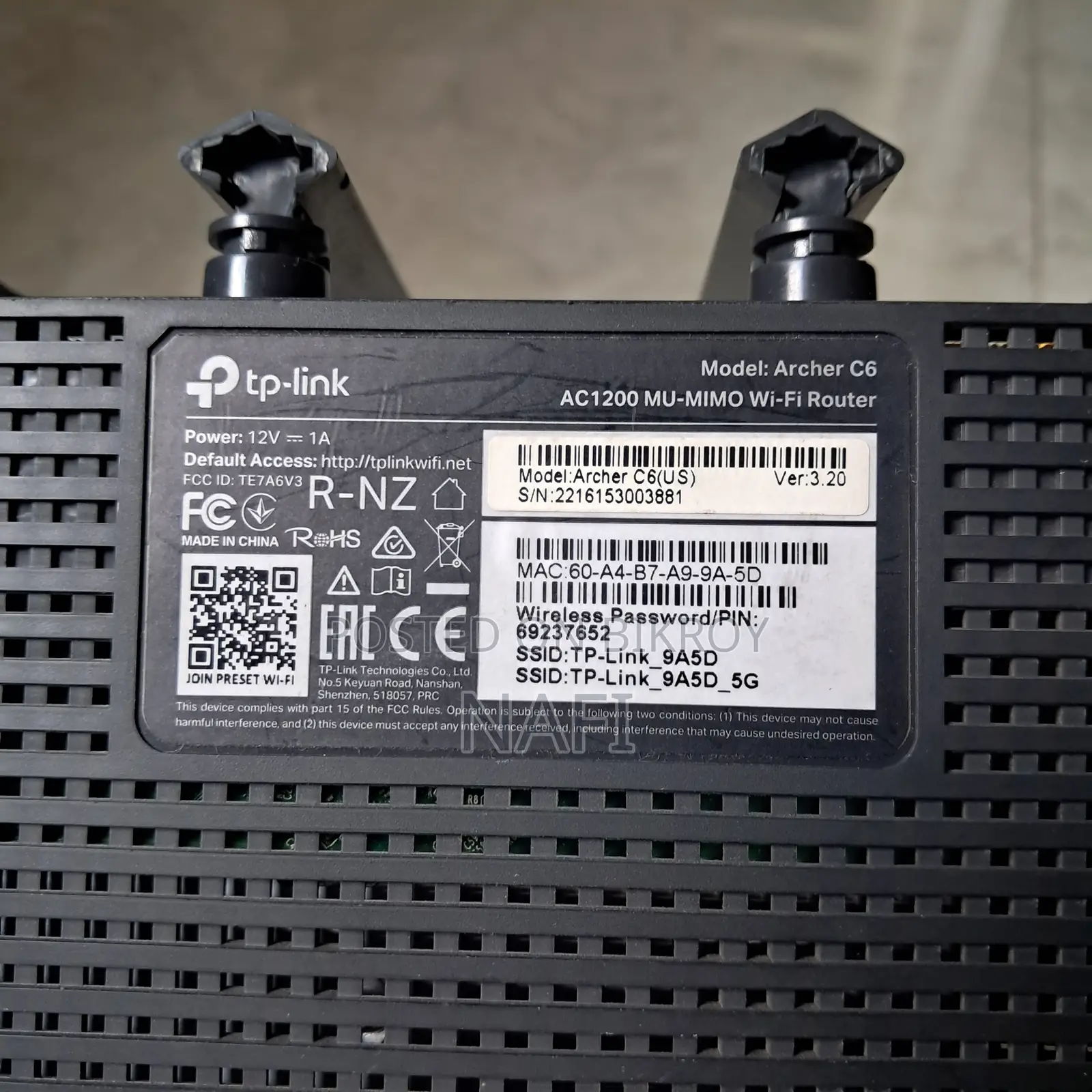 Tp link Archer C6 (US) V3.2 (No Box)