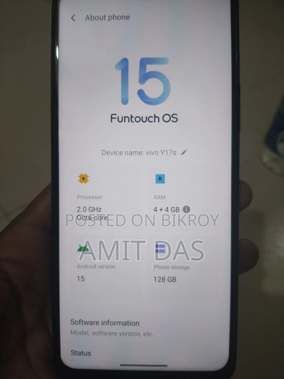 Vivo Y17 128 GB Blue