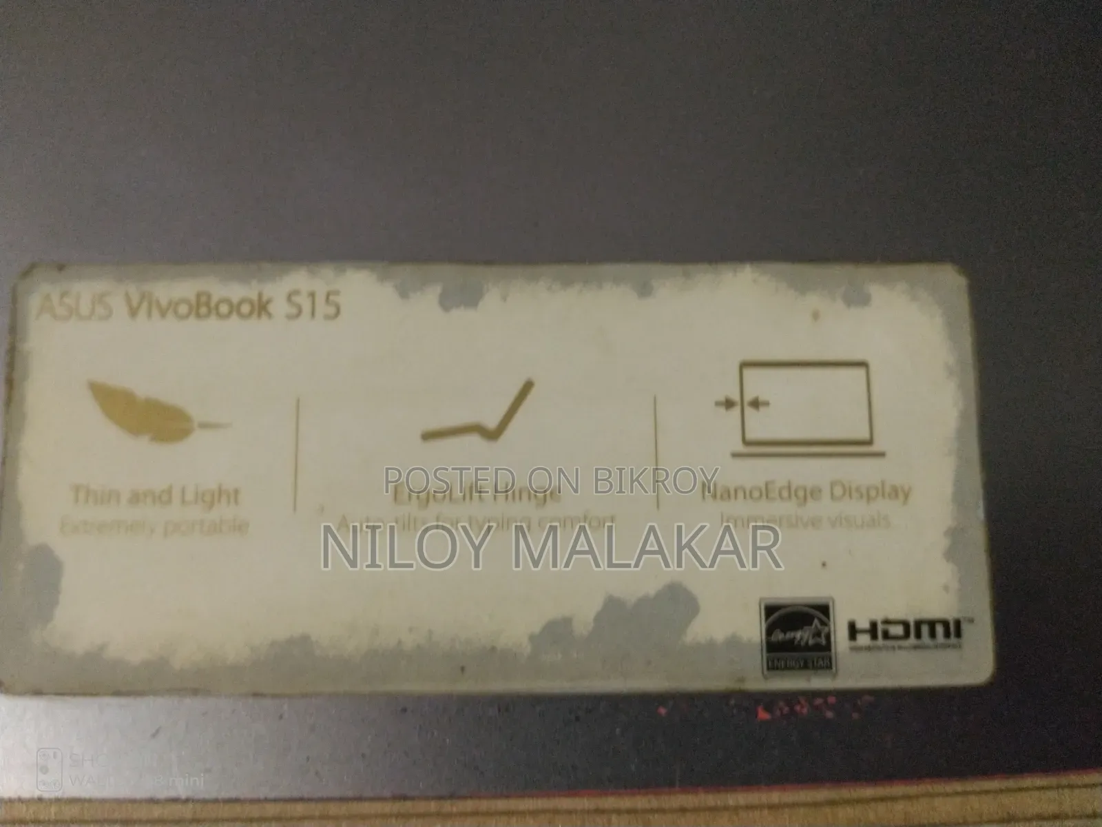 Laptop Asus VivoBook S15 S510UN 8GB Intel Core 3 HDD+SSD 256GB