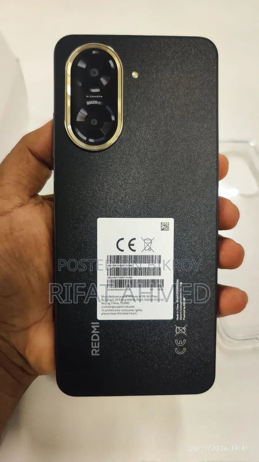 New Xiaomi Redmi A5 4G 128 GB Black