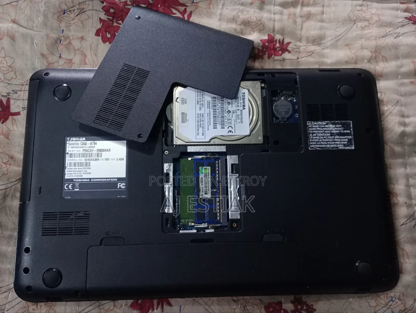 Laptop Toshiba 6GB Intel Core I5 HDD 500GB