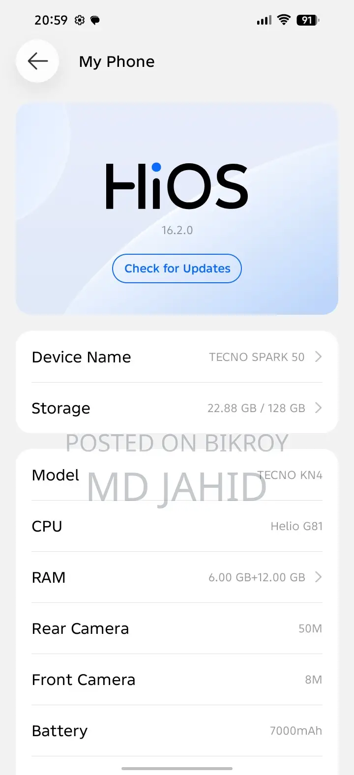Tecno Spark 50 128 GB Green