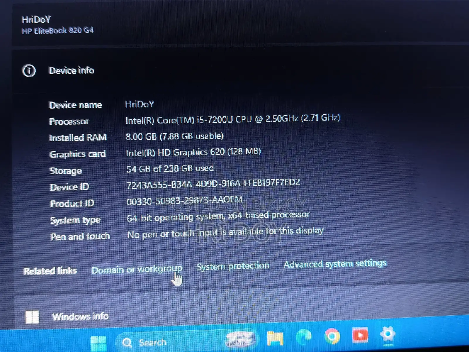 Laptop HP 8GB Intel Core I5 SSD 256GB