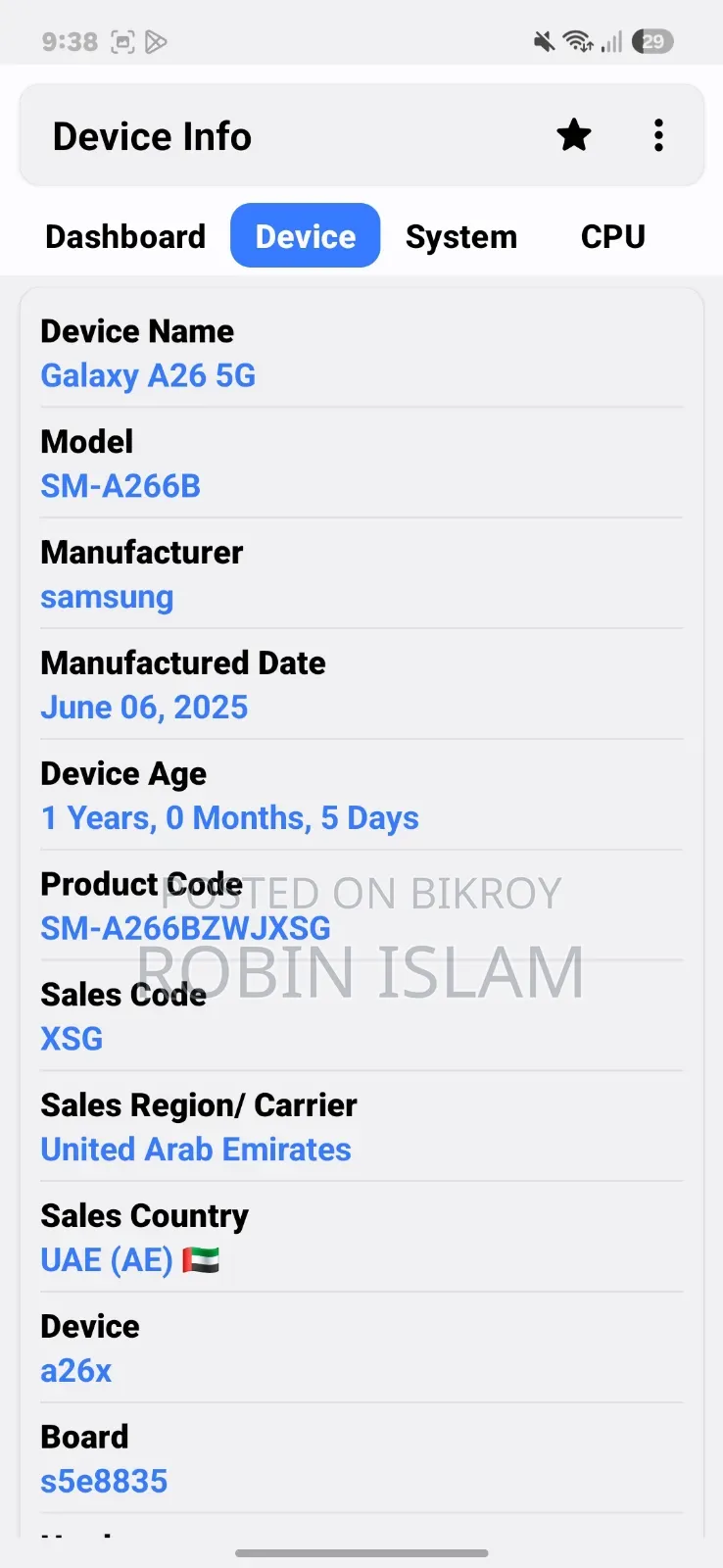 Samsung Galaxy A26 256 GB White