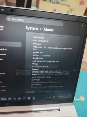 Laptop HP EliteBook 845 G8 8GB AMD Ryzen 7 SSD 256GB