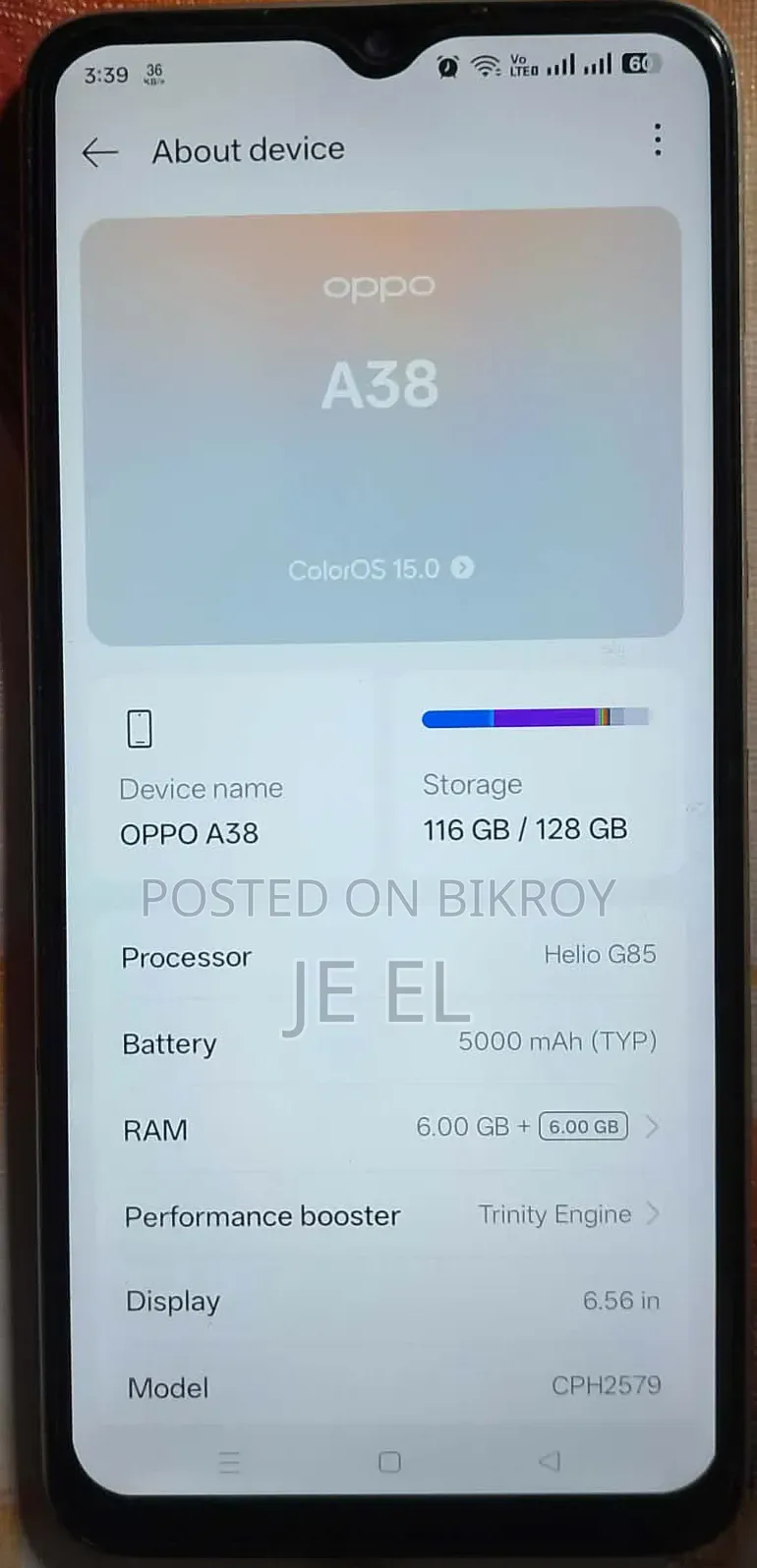 Oppo A38 128 GB Gold