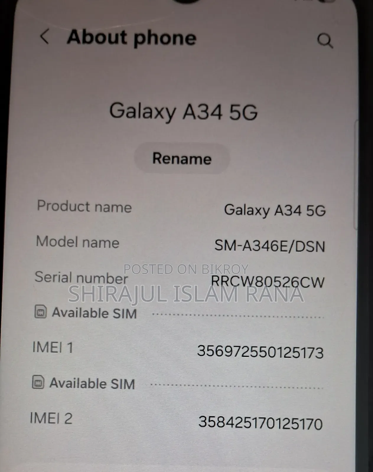 Samsung Galaxy A34 5G 256 GB Black