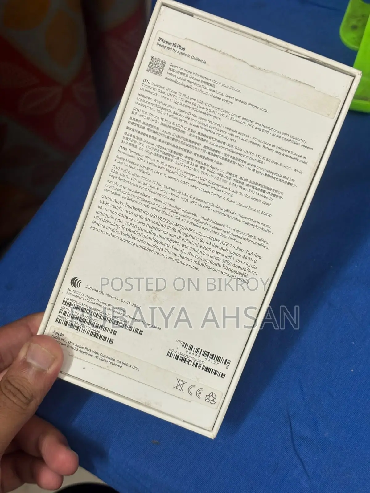 Apple iPhone 15 Plus 128 GB Blue