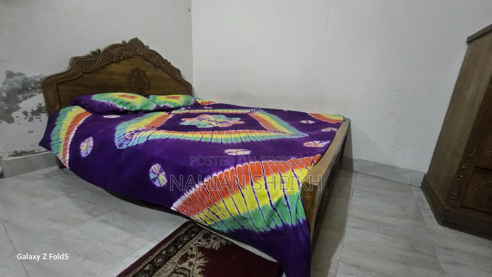 সেগুন কাঠ [ Full Segun Wood / Full Teak Wood ] Bed 7ft By 5ft