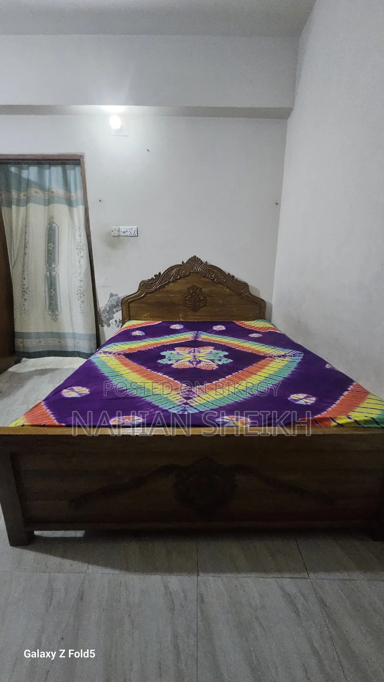 সেগুন কাঠ [ Full Segun Wood / Full Teak Wood ] Bed 7ft By 5ft