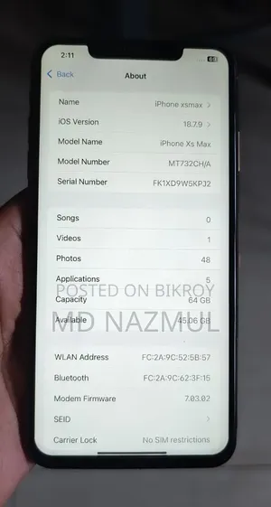 Apple iPhone XS Max 64 GB Rose Gold