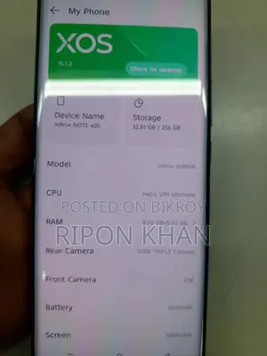 New Infinix Note 40S 256 GB Blue